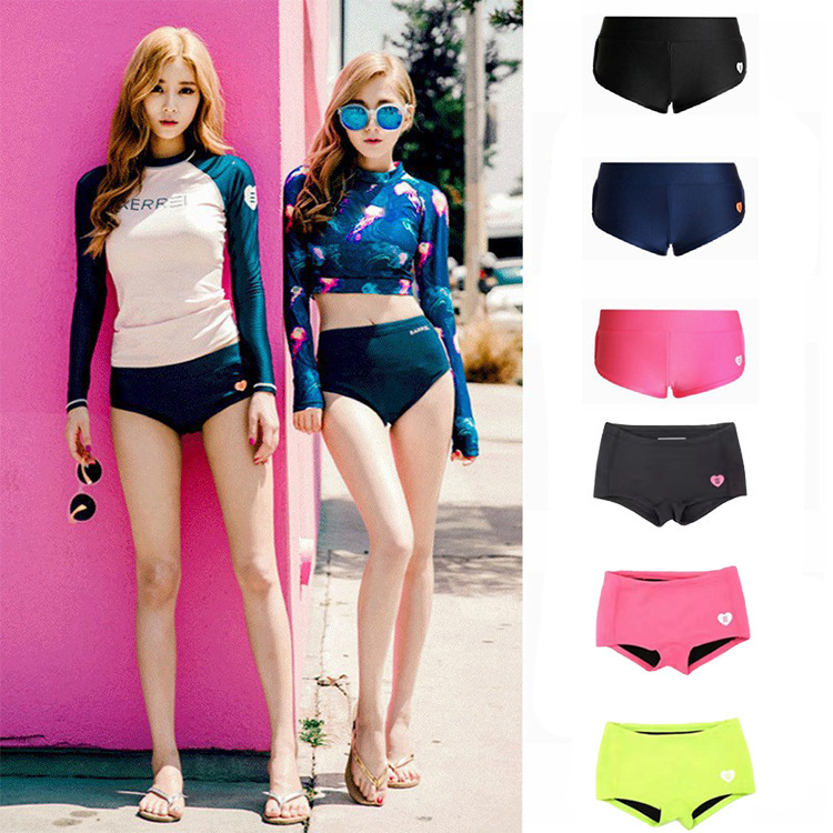 Women's Split Wetsuit Triangle Swim Shorts Tight-Fitting Beach Bikini Anti-Exposure Shorts Moisture-Wicking Freediving