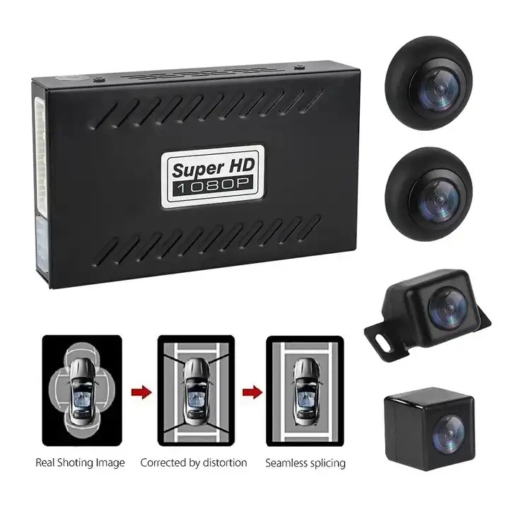 AHD 1080P HD Night Vision 360° 2D/3D Panoramic Parking System - 4 Camera Car DVR With Loop Recording & G-Sensor For Vehicles/Trucks/RVs_voghion.com
