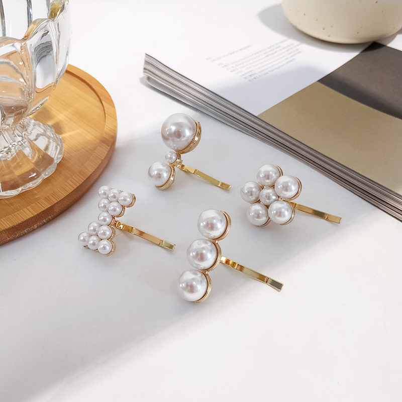 French-style Elegant Pearl Hair Comb for Ponytail at the Back of the Head, 2021 Korean-Style Retro Court-Age Hair Clip, Vintage Hair Accessories