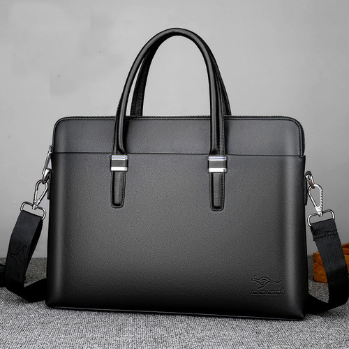 Cross-border supply men's handbags shoulder crossbody bag business briefcase computer bag soft leather men's bag