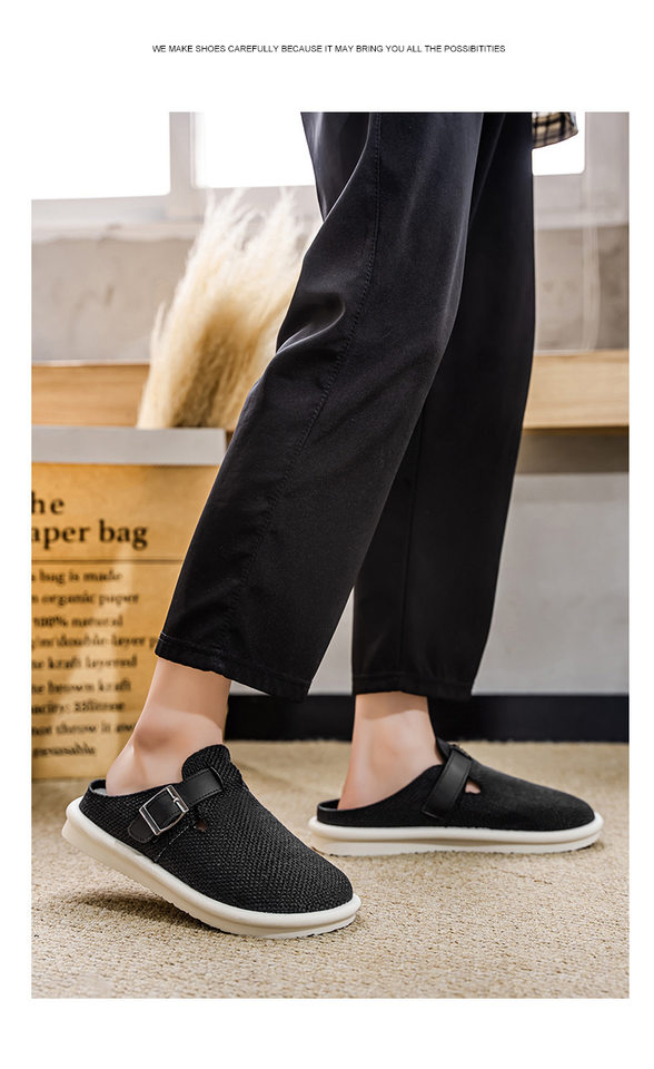 Dép sandal nam nửa gót không quai hậu, thoáng khí mùa hè, đế bằng nhẹ, size lớn 39–47 — BK 502m màu, BK 503m màu, BK 505m màu nâu, BK501 kaki chi tiết 29