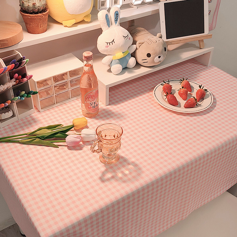 Instagram-style trendy desk runner for a girl's heart, dust-proof small fresh student desk decoration background cloth for coffee table