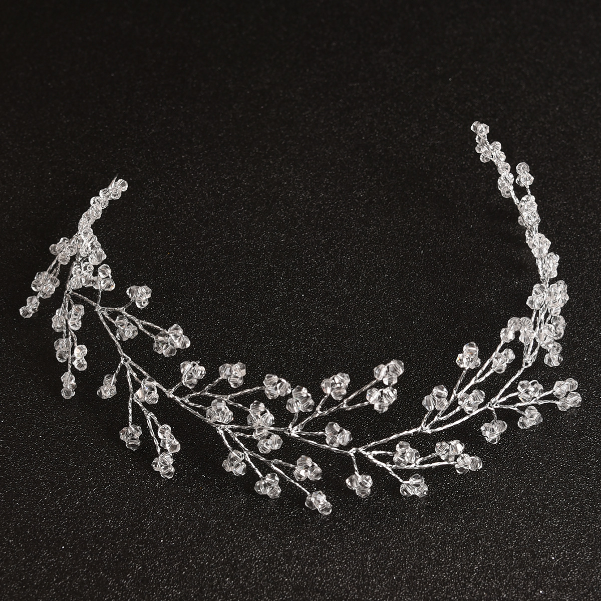 Europa y Estados Unidos toque de novia transfronterizo mano perla de diamante cuentas trenzadas hebra de cabello accesorios de vestido de boda al por mayor