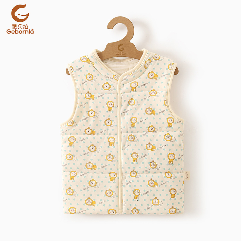 GE Bella Chaleco acolchado de algodón de color infantil Chaleco de algodón de color para niños y niñas Rebeca caliente para bebés Otoño e Invierno