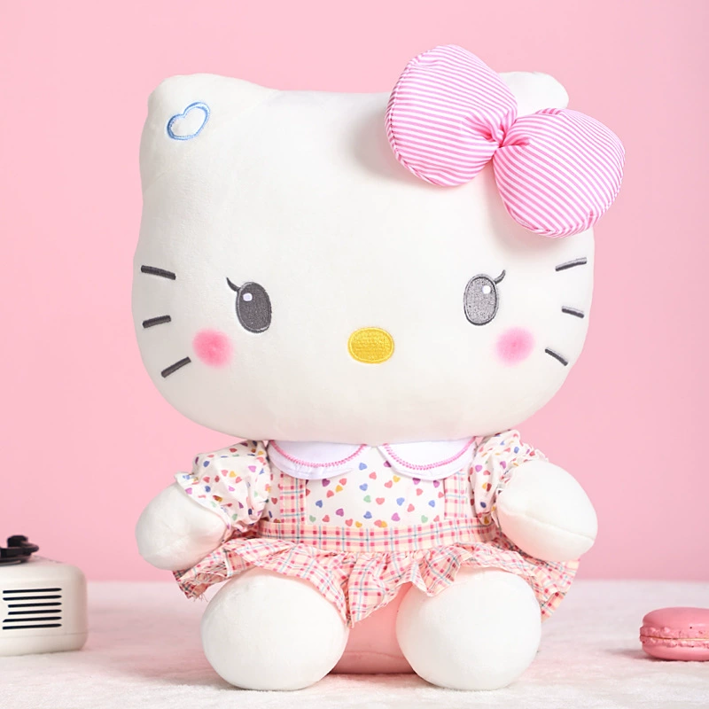 Hello Kitty, Hello Kitty, джинсовая юбка, плюшевая кукла, бархатная игрушка