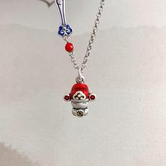 廠家供應S999純銀 燒藍彩色小掛件手鍊DIY飾品配件財神老人財神飾