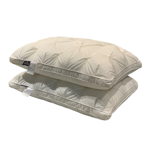 批发高端立体羽丝绒全棉枕芯纯棉中低枕头五星级酒店枕一对拍2