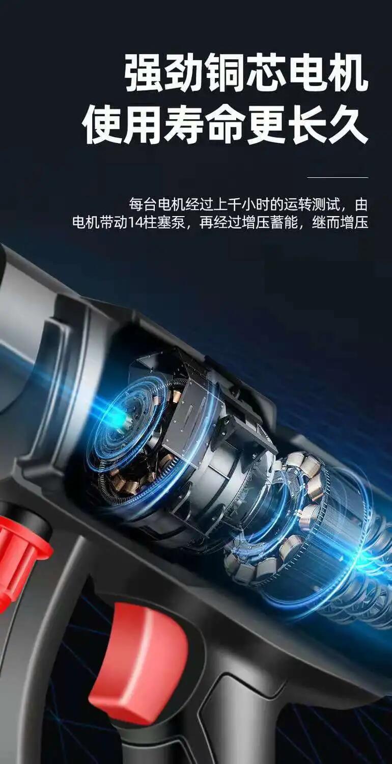 Cordless Car Washer High Pressure Power Water Gun Lithium Battery