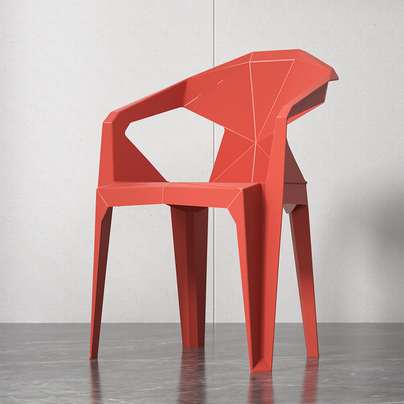 [레드] 두꺼워진 등받이 의자 [높이 45cm]