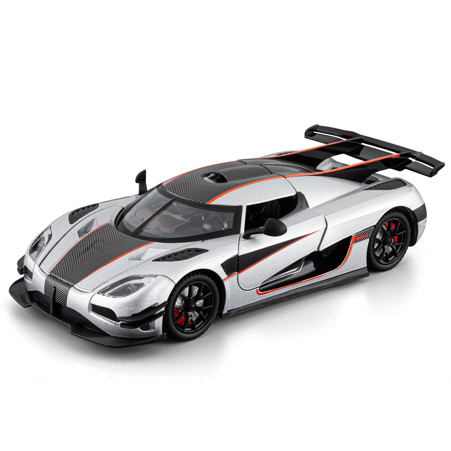 1: 24 Koenigsegg ONE modelo de automóvil de aleación, sonido y luz, supercar, interior fino, compañero de automóvil, regalo especial conmemorativo
