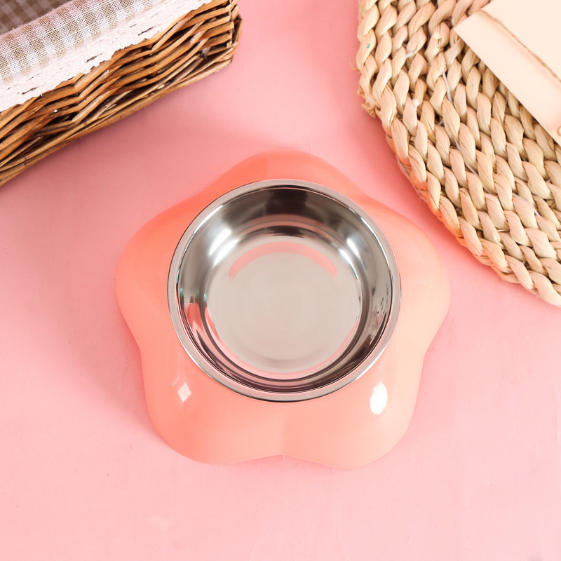 Tazón para mascotas flor para mascotas tazón de doble propósito dos en uno para mascotas tazón de acero inoxidable tazón para perros tazón de plástico para mascotas tazón de comida para perros