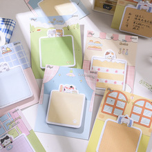 原创猫咪卡通可爱便利贴ins风喵星人日常学生用高颜值有粘性N次贴