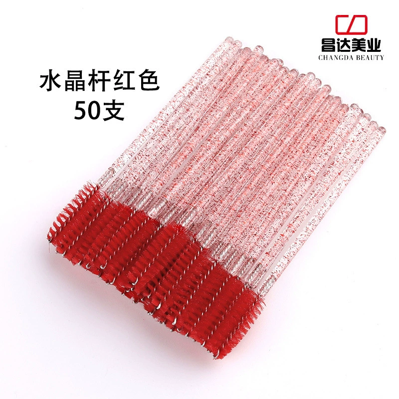 Disposable Eyelash Brushes, 50-Pack, Assorted Colors, Handheld Mascara Wands