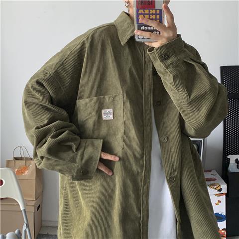 Pana chaqueta de los hombres jóvenes Hong Kong estilo japonés marca de moda primavera y otoño ropa suelta diseño sentido nicho camisa de manga larga