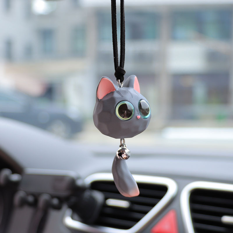 Internet Celebrant New Bell Fox Car Interior Pendant Ornaments Car Rearview Mirror Hanging Pendant Decoration Supplies