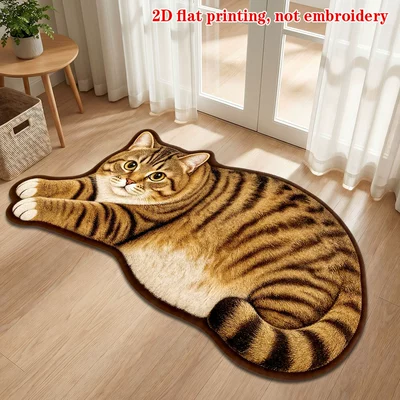 Bedroom Insulation Foot Mat, Bathroom Toilet | Avtomobil döşəmə paspasları - lying-down-tabby-cat-4060cmnew-diatom-mud