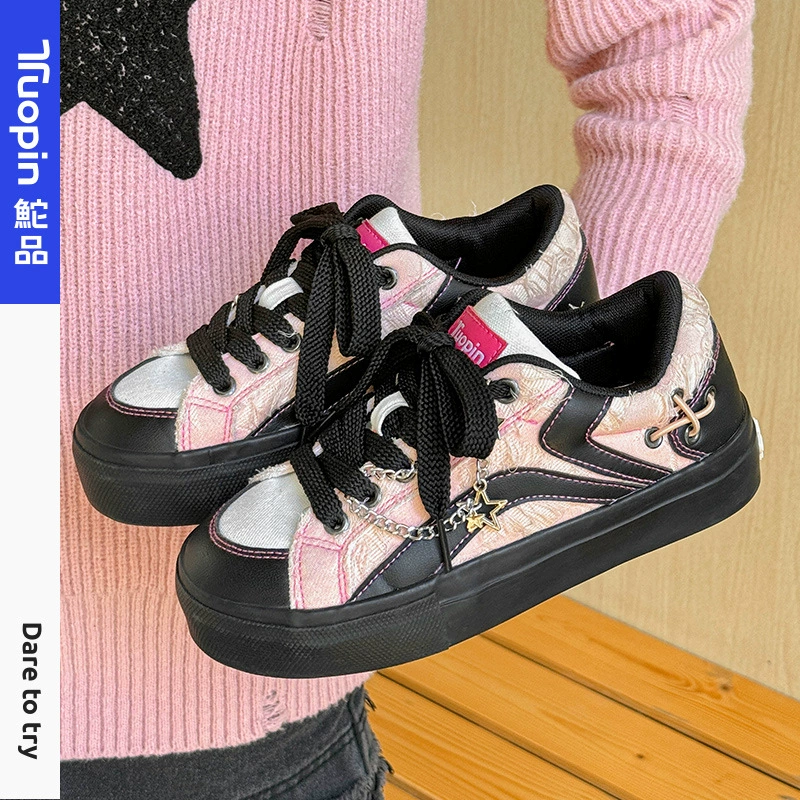 Кеды Tuopinpai Pai 2025: Новинка сезона, женские, оригинальные, повседневные, универсальные, из денима и канваса, модель TP1213W