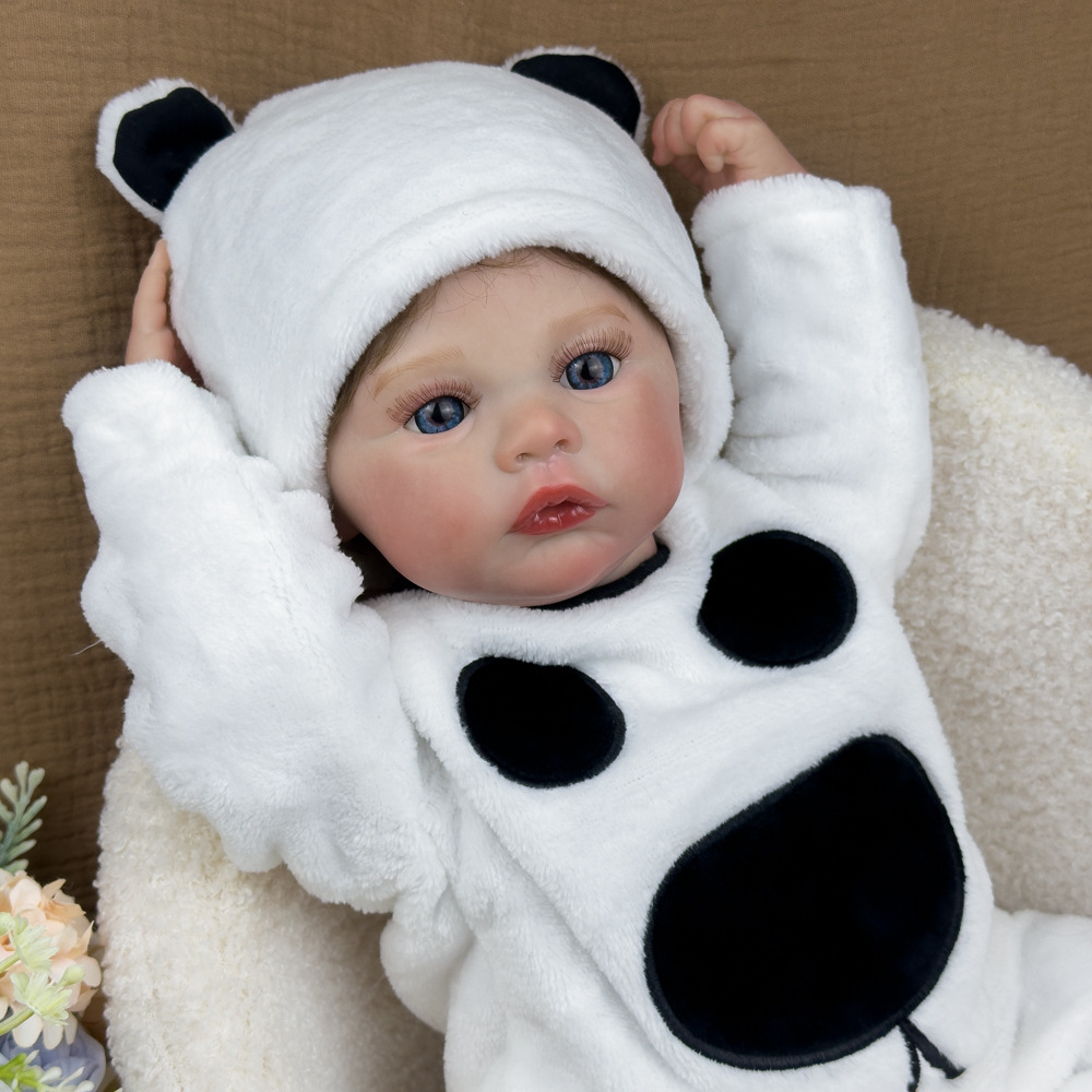 Meon suministro bebés 3D pintados exquisitos pesados transfronterizos 18 pulgadas muñecas Amazow piel de simulación ad Henghua
