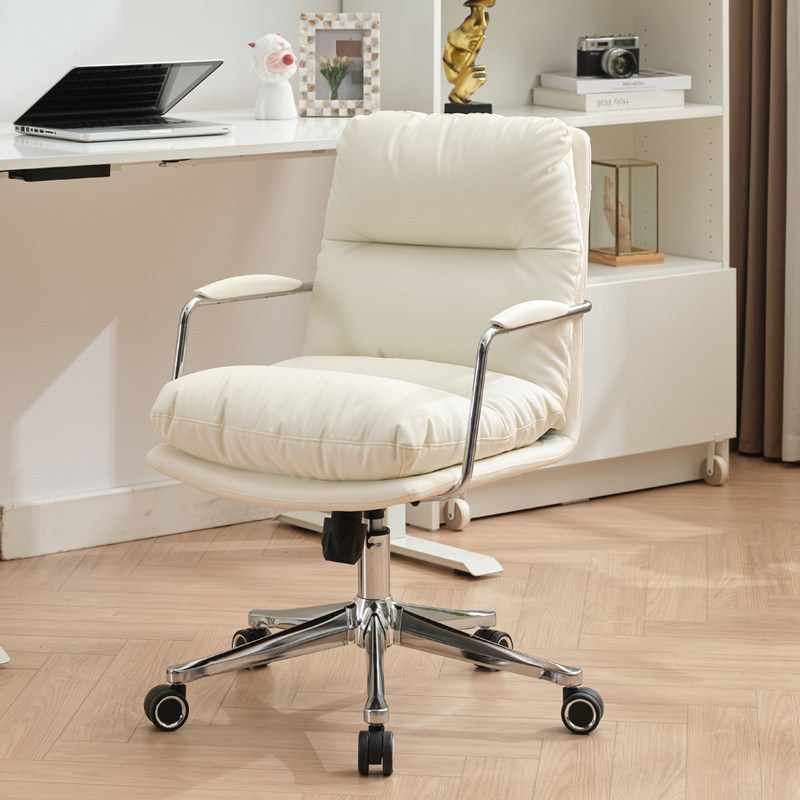 Computer Chair, Study Room, Bedroom, Backrest Chair with Armrests, Adjustable Swivel Chair, Simple Cream Style Desk Chair, Office Chair Computer Chair, Study Room, Bedroom, Backrest Chair with Armrests, Adjustable Swivel Chair, Simple Cream Style Desk Chair, Office Chair