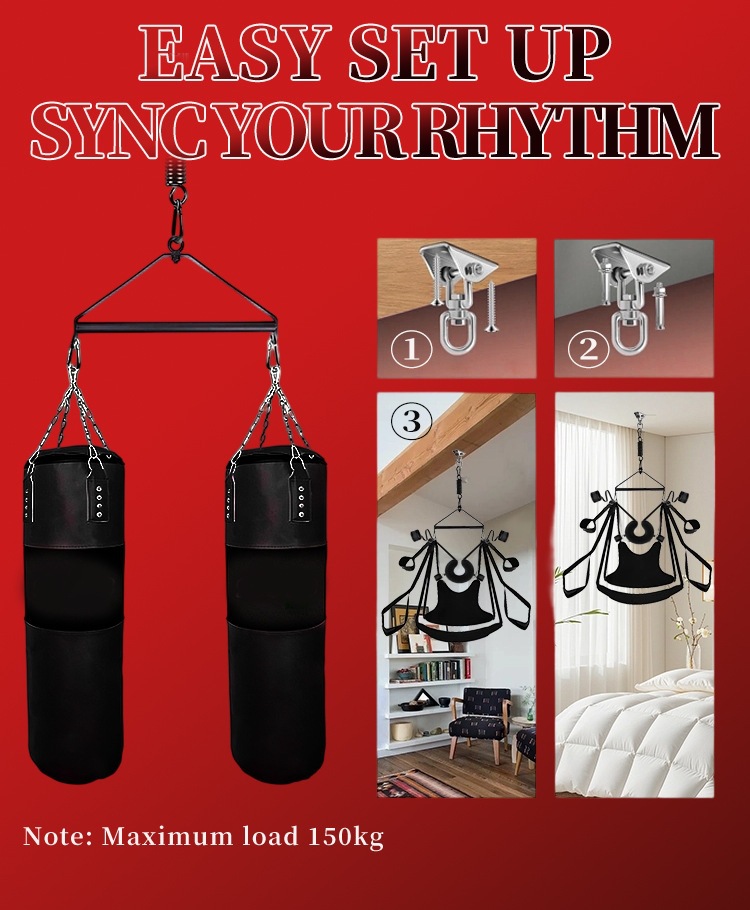 Door Swing Restraint Set with Metal Frame and PU Straps for Couples — detail image 9