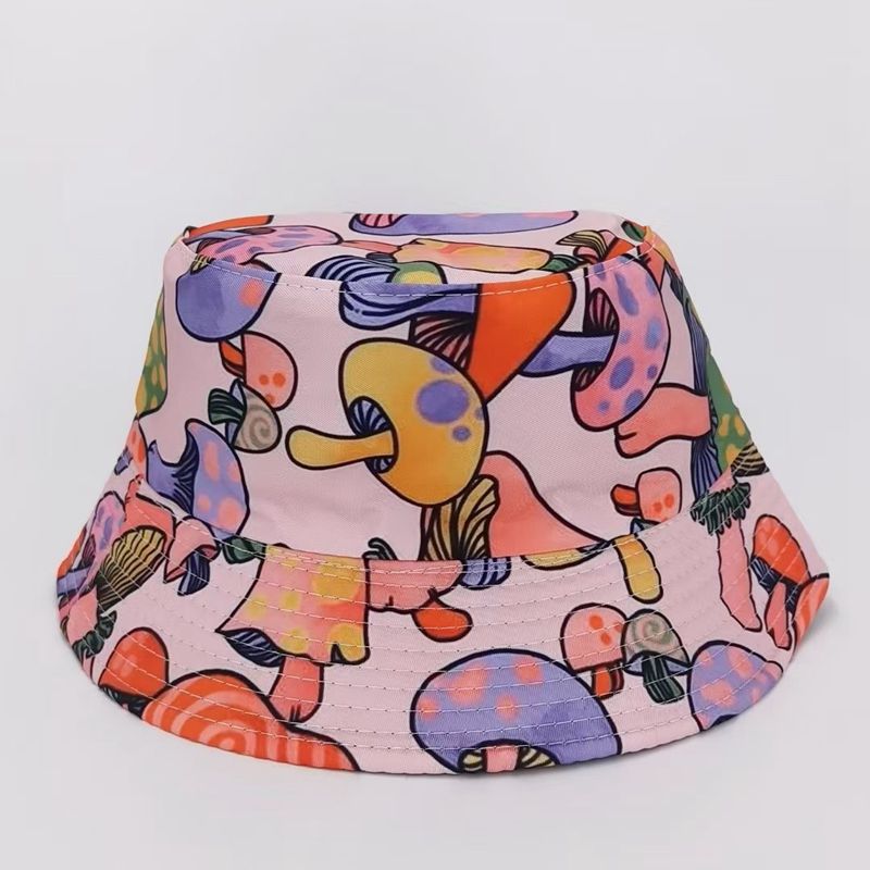 Printed Fisherman's Men and Women Spring/Summer Korean Edition Fun Double sided Sunshade for Students Traveling_voghion.com