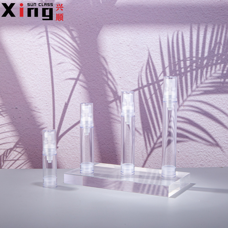 厂家现货AS真空瓶按压乳液瓶 细管喷雾瓶 5ml-15ml便携式旅行分装