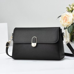 跨境小包包女2023新款時尚軟皮中年媽媽包大氣女士單肩斜挎小方包