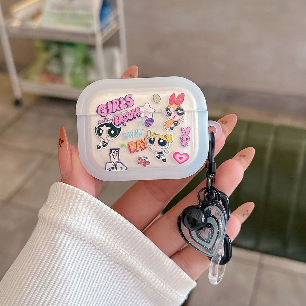 Защитная оболочка для Bluetooth AirPods Pro от Powerpuff Girls, совместима с AirPods 4-го поколения, чехол наушников