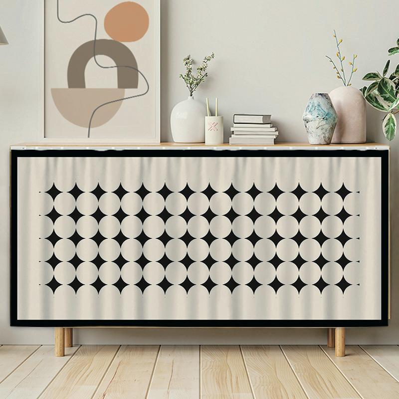 Cabinet Curtain, Sundry Wardrobe, Shoe Cabinet, Bookcase, Kitchen Cabinet, Punch-Free Adhesive Velcro Dust-Proof Curtain