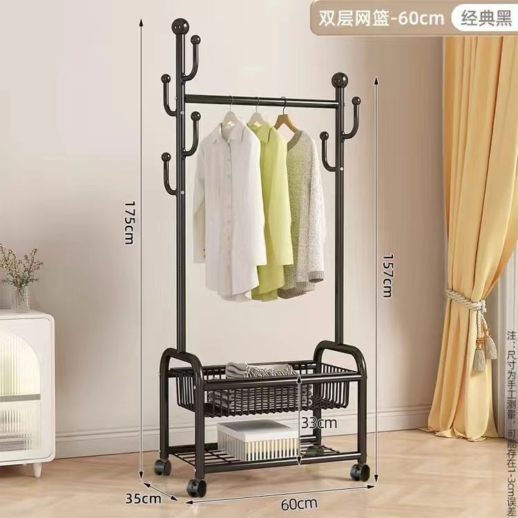 탄소강 - 60가지 스타일의 더블 레이어 블랙 스토리지 랙 + 스토리지 프레임 + 신발장