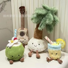 jc新款椰子玩偶夏日柠檬毛绒玩具阿鲁巴岛柠檬棕榈树趣味礼物批发