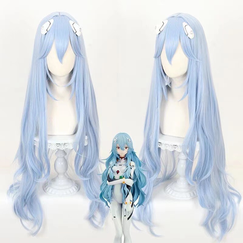 New Century Evangelical warrior EVA theater version beauty Polly cos wig blue in stock