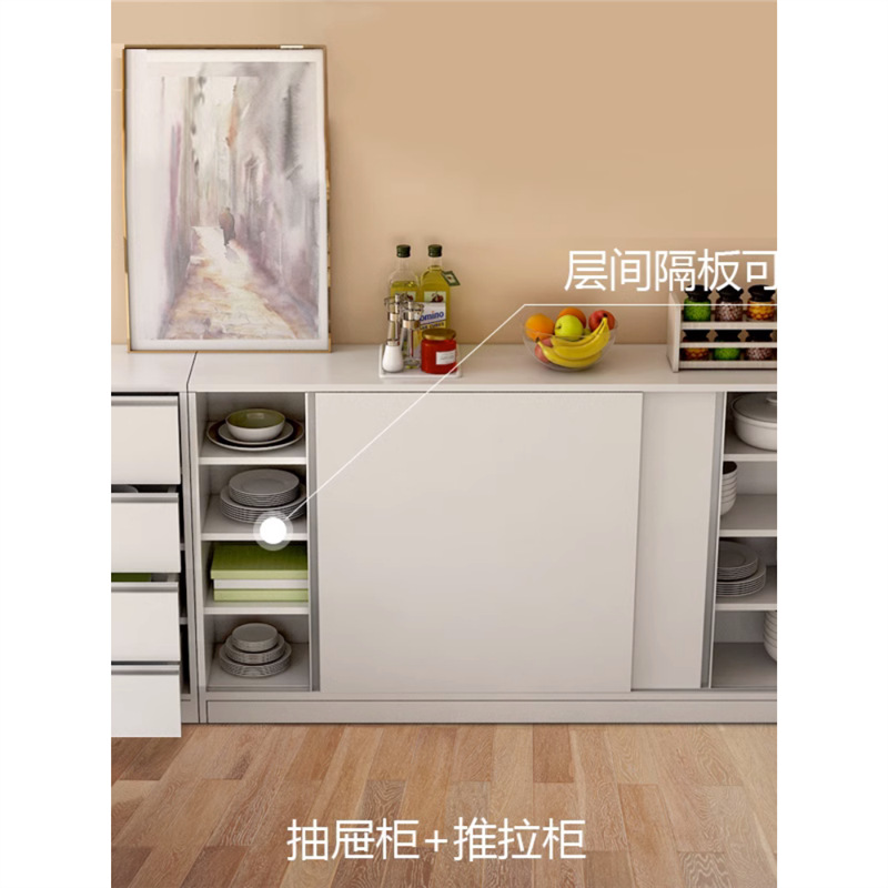 Sideboard Modern Minimalist Cabinet Simple Sliding Door Sliding Kitchen Cabinet Storage Storage Oven Multi-Function Cabinet
