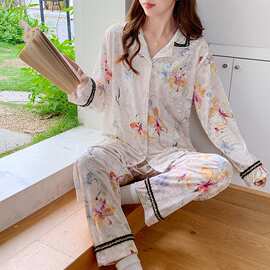 时时爆秋冬新款睡衣女高级感金钻绒轻奢风高定家居服可外穿 M-XXL