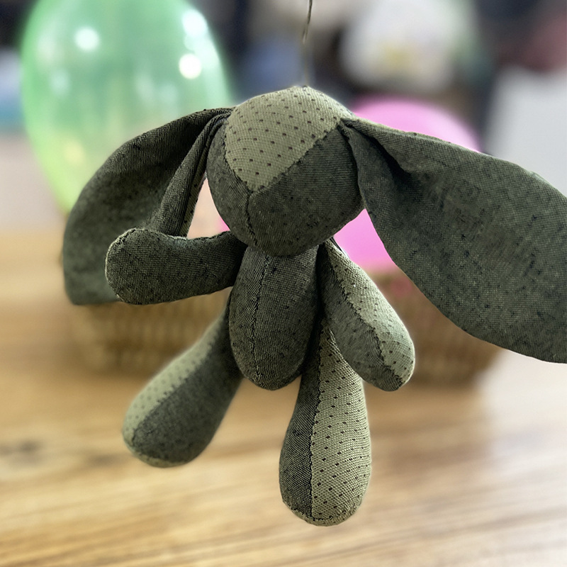 Patchwork creativo conejo muñeca Lu bordado hecho a mano material de bricolaje Paquete de regalo de los niños decoración del hogar grandes orejas de conejo