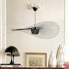 设计师现代简约法式草帽灯客厅吊灯餐厅创意艺术人工编织led吊灯