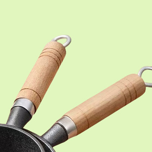 Hebei Baxiang Cast Iron Frying Pan, Egg Frying Pan, Meatball Pan, Steak Pan Handle, Small Frying Pan Handle, Large Belly Pan Handle, Custom-Made