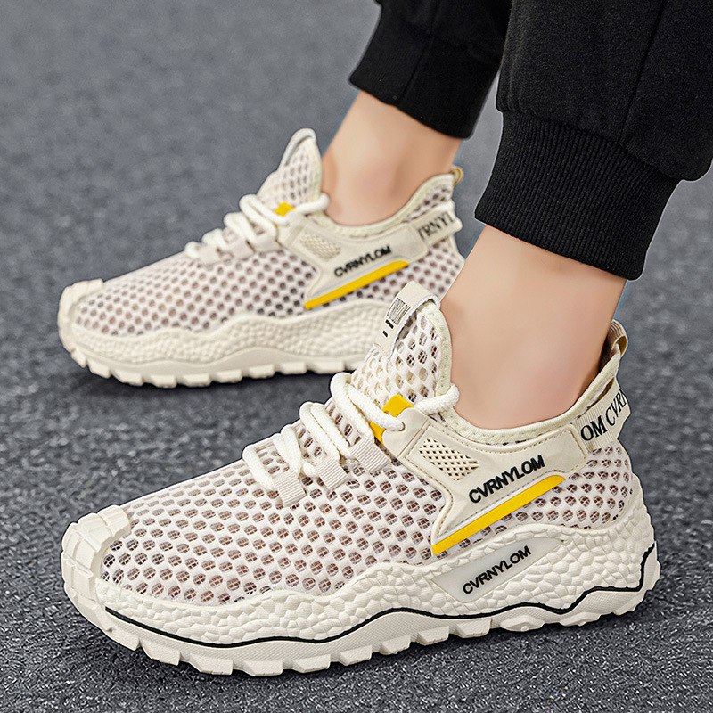Mesh Shoes Summer 2026 Model Non-Slip Breathable Thin Hollow Mesh Sports Shoes Men's Work Soft-Soled Shoes Wx05 Mesh Shoes Summer 2026 Model Non-Slip Breathable Thin Hollow Mesh Sports Shoes Men's Work Soft-Soled Shoes Wx05