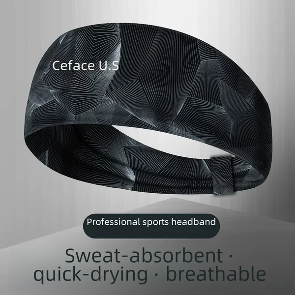 Sports Hair Band Yoga Running Fitness Ice Silk Headband Headband Sweat Absorbing Non-slip Antiperspirant Sweat Guide Belt for Men and Women
