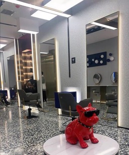 Factory store fashion shop hot dyeing hair salon special simple hairdressing mirror touch LED light mirror Barber mirror
