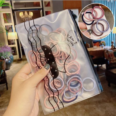 Banda de goma del lazo del pelo pequeña banda de pelo femenino cuerda de pelo de los niños cuerda de pelo chica banda de goma bebé no duele Pelo elástico accesorios para el cabello