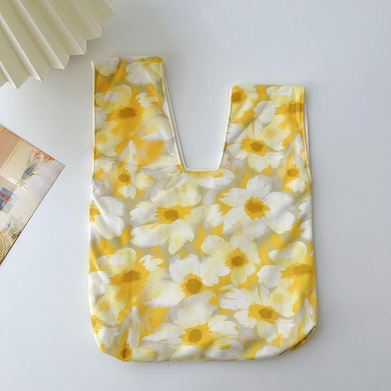 Nuevo artístico retro pintura al óleo bolso de las mujeres de la moda de estilo coreano todo-fósforo nicho de la calle de punto bolsa de las axilas bolsa de hombro