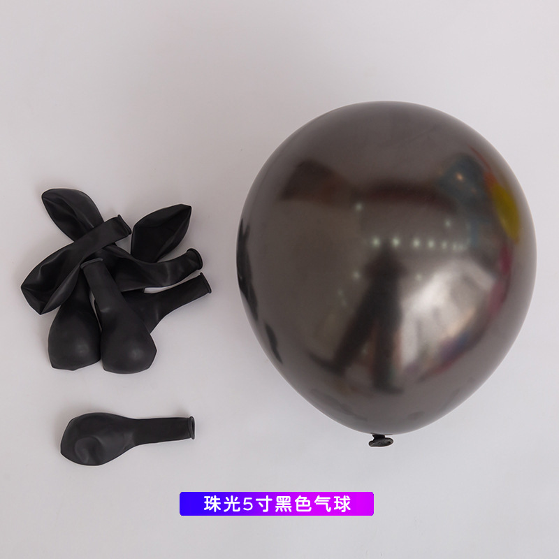 Negro perlado de 5 pulgadas (100)