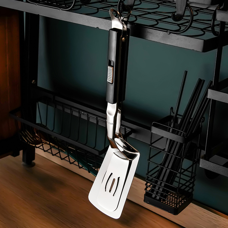 Clip de filete de hebilla deslizante 304 clip de pala de doble propósito clip de freír de filete creativo multifunción clip de pescado a la parrilla clip de comida de carne de barbacoa