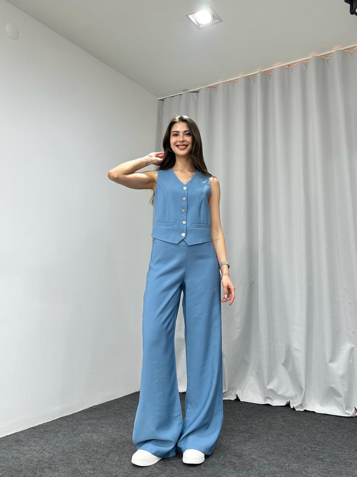 525g Weight Sleeveless Sleeve Length Spandex, Polyester Fabric Type Pant Co-ord Set Sets Type 2 Pieces Set Quantity Holiday, Daily Occasion V Neck Neckline Regular Fit Fit Type Solid Color Pattern Summer Season Women's Gender Pocket Design Elegant Style Holiday Daily Women's Elegant Solid Color Spandex Polyester Pocket Pant Co-ord Set Pants Sets 19