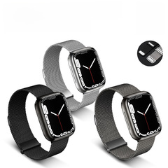 適用蘋果錶帶雙磁吸米蘭尼斯迴環iwatch金屬鋼帶apple watch9錶帶