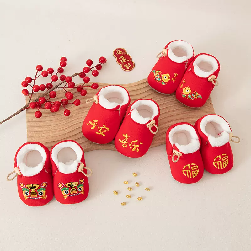 冬季新款加绒加厚保暖棉鞋防滑软底卡通婴幼儿学步鞋现货批发