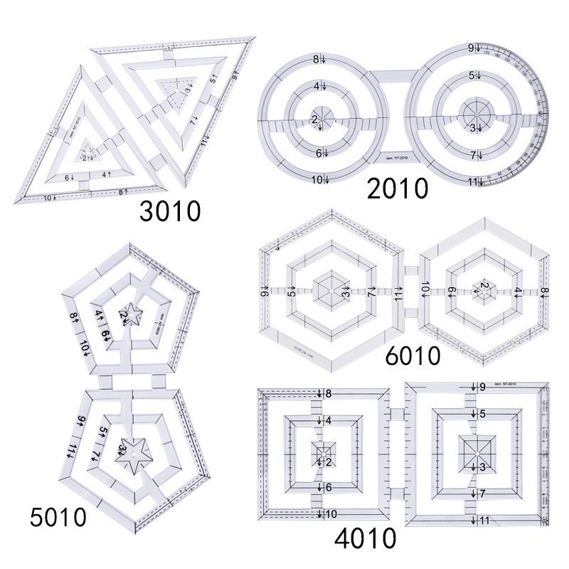 Regla de costura acrílica cuadrada negra transparente cuadrada regla material de herramientas de fabricación de ropa