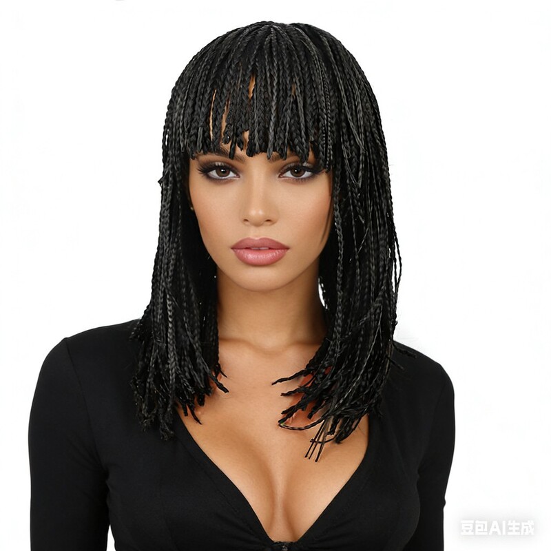 European and American Foreign Trade Three-Strand Braided Bob Wig Crochet Hair Dreadlock Wig for Women African Wigs European and American Foreign Trade Three-Strand Braided Bob Wig Crochet Hair Dreadlock Wig for Women African Wigs