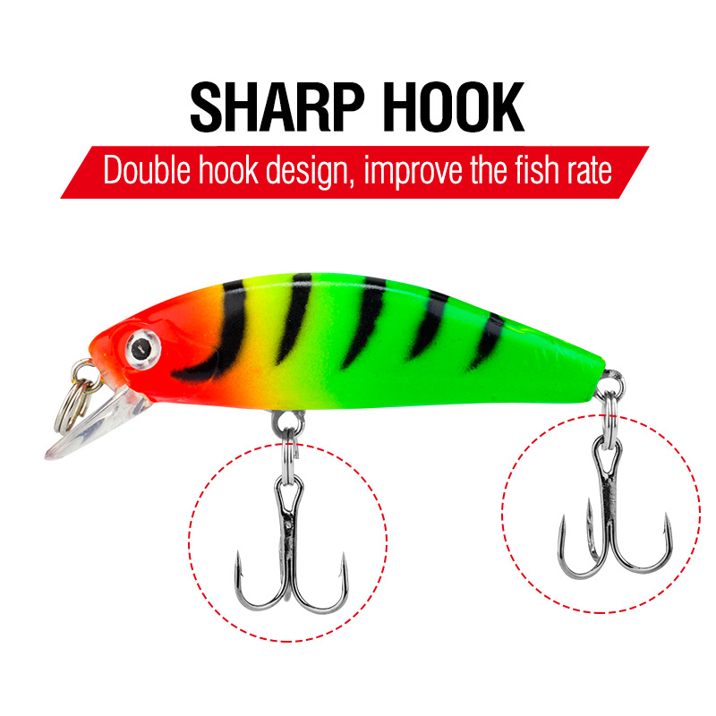 En stock cebo falso sumergido en caja Mino charla y hundimiento de agua entera cebo duro color mezclado micro objeto Luya cebo con cuentas de timbre transfronterizo